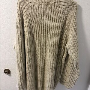 Boohoo Mens Chunky Knit Sweater in Beige